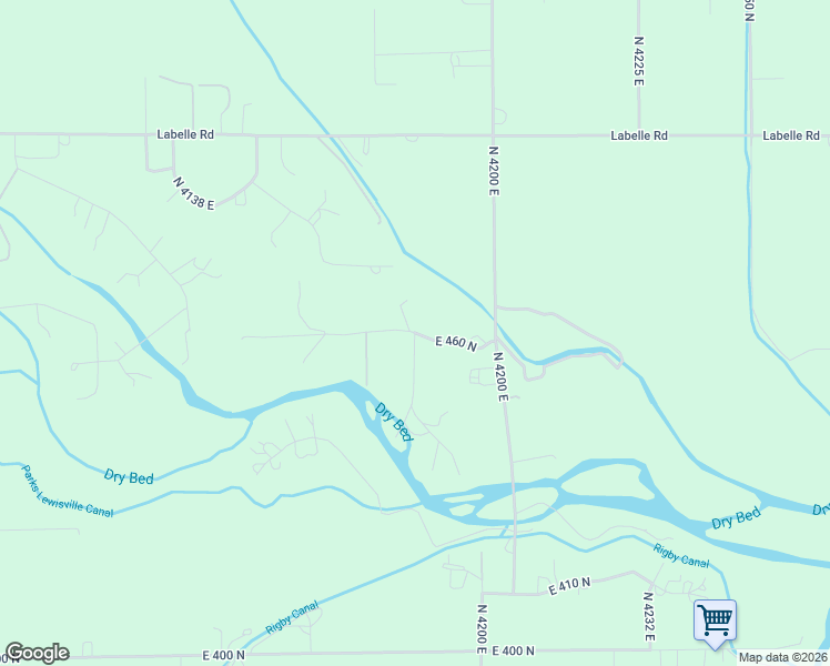map of restaurants, bars, coffee shops, grocery stores, and more near 4191 East 460 North in Rigby