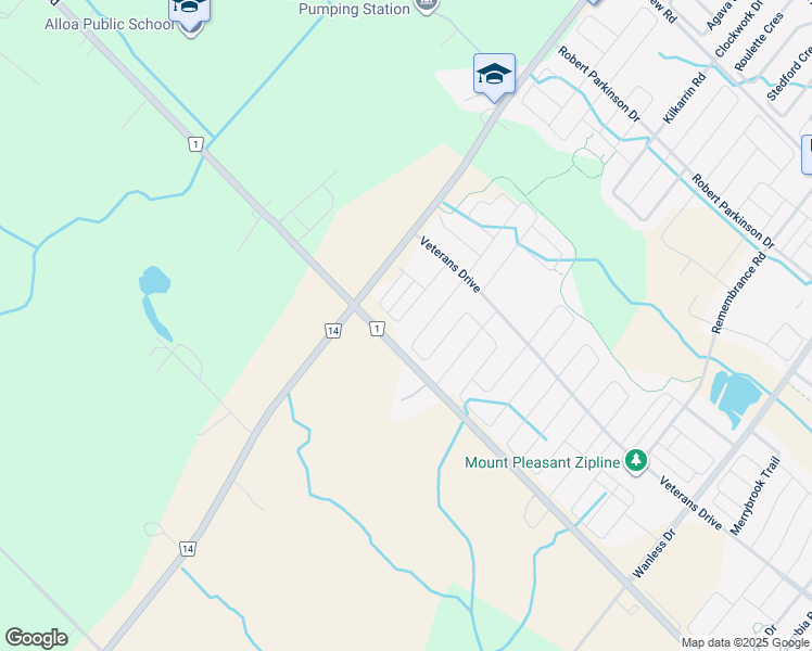 map of restaurants, bars, coffee shops, grocery stores, and more near 48 Adventura Road in Brampton