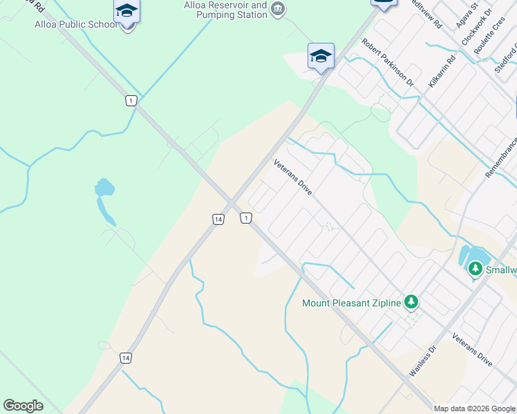 map of restaurants, bars, coffee shops, grocery stores, and more near 1001 Mayfield Road in Brampton