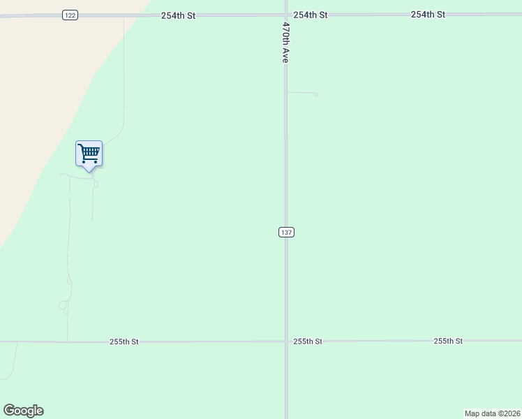 map of restaurants, bars, coffee shops, grocery stores, and more near 25461 470th Avenue in Crooks