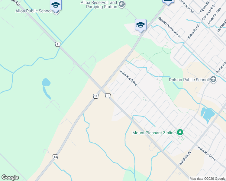 map of restaurants, bars, coffee shops, grocery stores, and more near 29 Arrowview Drive in Brampton