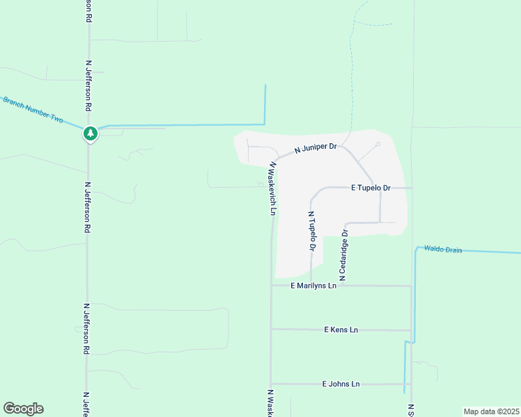 map of restaurants, bars, coffee shops, grocery stores, and more near 2835 North Waskevich Lane in Midland