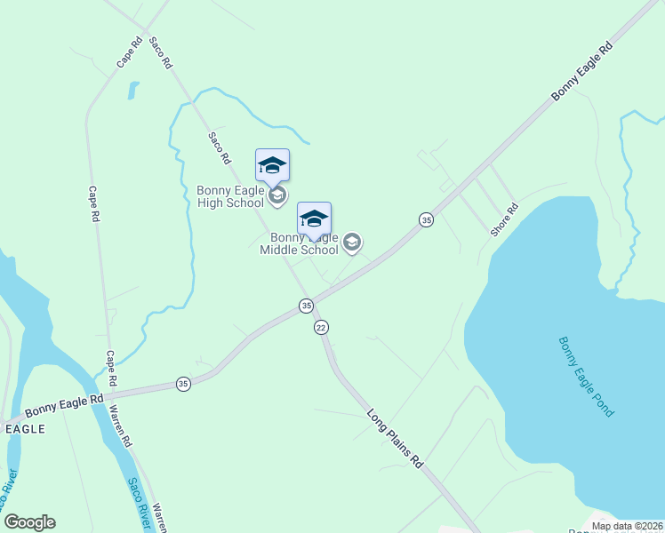 map of restaurants, bars, coffee shops, grocery stores, and more near 92 Sokokis Trail in Buxton