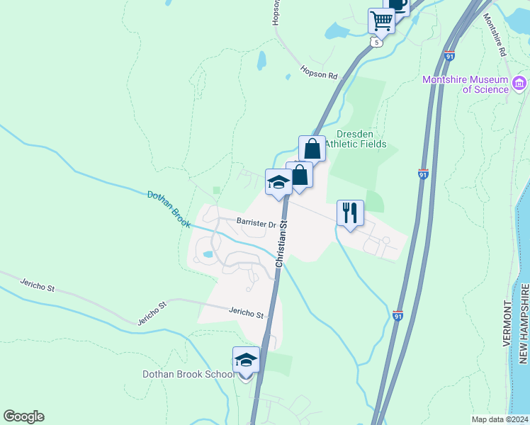 map of restaurants, bars, coffee shops, grocery stores, and more near 2820 Christian Street in Hartford