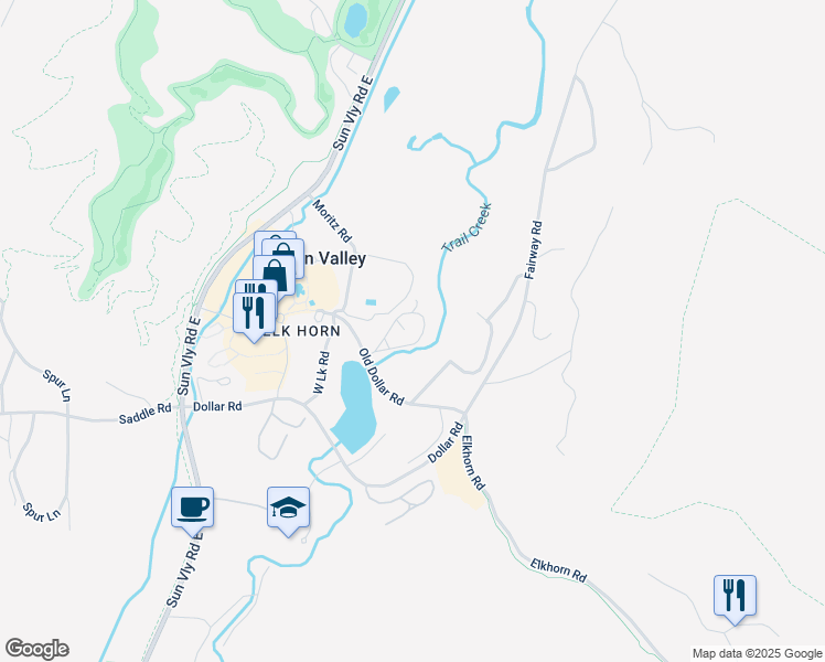 map of restaurants, bars, coffee shops, grocery stores, and more near 1044 Atelier Condo Drive in Sun Valley