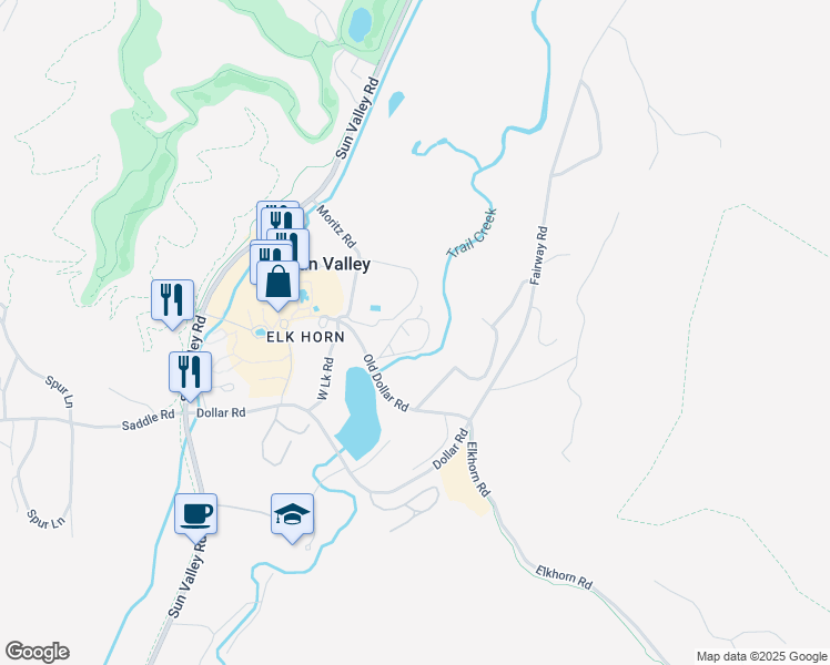map of restaurants, bars, coffee shops, grocery stores, and more near 1044 Atelier Condo Drive in Sun Valley