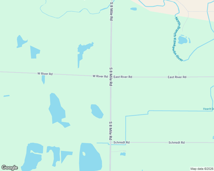 map of restaurants, bars, coffee shops, grocery stores, and more near 1500-1748 South 8 Mile Road in Bay
