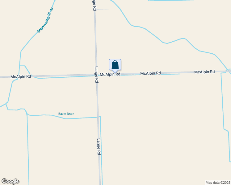 map of restaurants, bars, coffee shops, grocery stores, and more near 10935 McAlpin Road in Sebewaing
