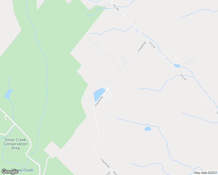 map of restaurants, bars, coffee shops, grocery stores, and more near 15415 Clayhill Road in Halton Hills