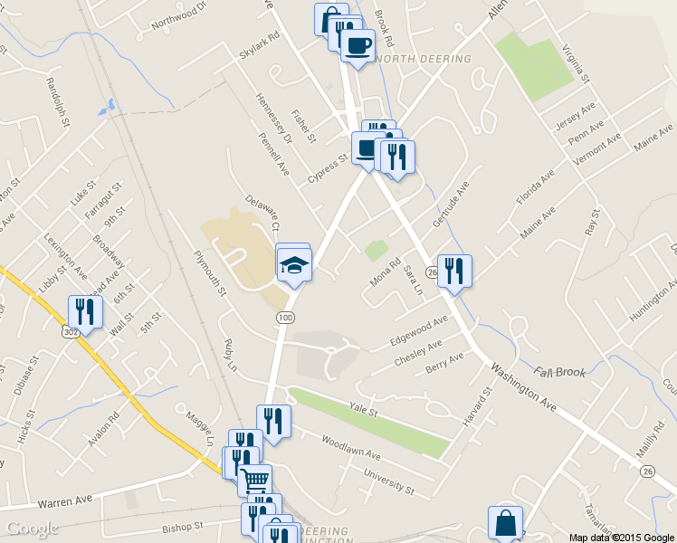 map of restaurants, bars, coffee shops, grocery stores, and more near 10 White Birch Lane in Portland