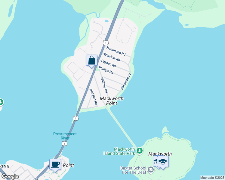 map of restaurants, bars, coffee shops, grocery stores, and more near 9 Avon Road in Falmouth