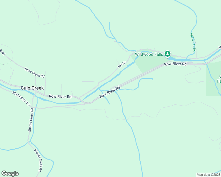 map of restaurants, bars, coffee shops, grocery stores, and more near 38333 Row River Road in Culp Creek