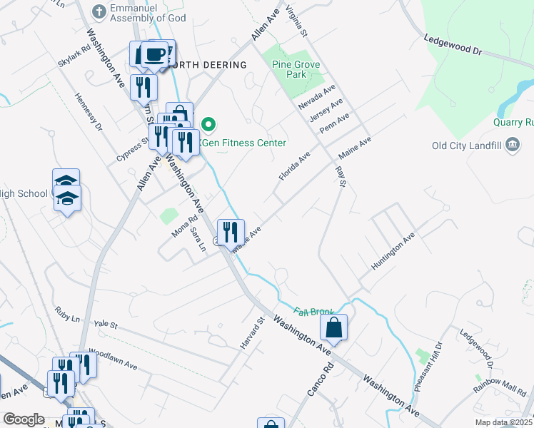 map of restaurants, bars, coffee shops, grocery stores, and more near 68 8th Main Avenue in Portland