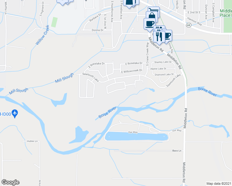 map of restaurants, bars, coffee shops, grocery stores, and more near 157 East Murtaugh Lake Drive in Middleton