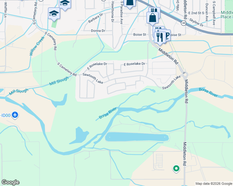 map of restaurants, bars, coffee shops, grocery stores, and more near 157 East Murtaugh Lake Drive in Middleton