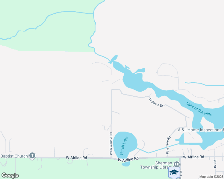 map of restaurants, bars, coffee shops, grocery stores, and more near 4000 North Coldwater Road in Weidman