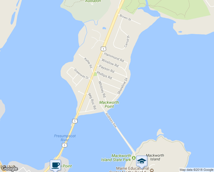 map of restaurants, bars, coffee shops, grocery stores, and more near 11 McKinley Road in Falmouth