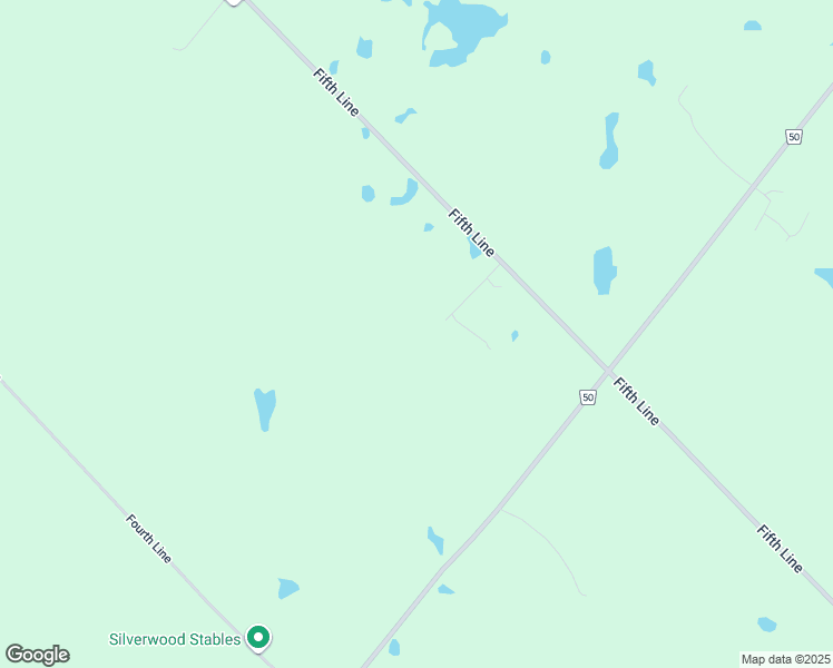 map of restaurants, bars, coffee shops, grocery stores, and more near 5136 Fifth Line in Erin