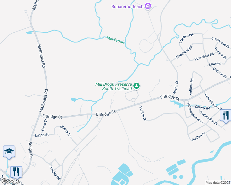map of restaurants, bars, coffee shops, grocery stores, and more near 50 Dolley Brook Farm in Westbrook