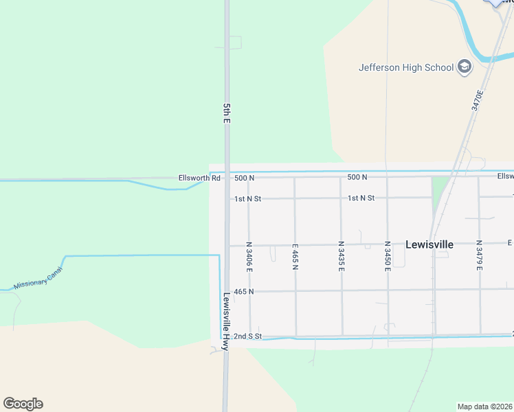 map of restaurants, bars, coffee shops, grocery stores, and more near 329-339 1st North Street in Lewisville