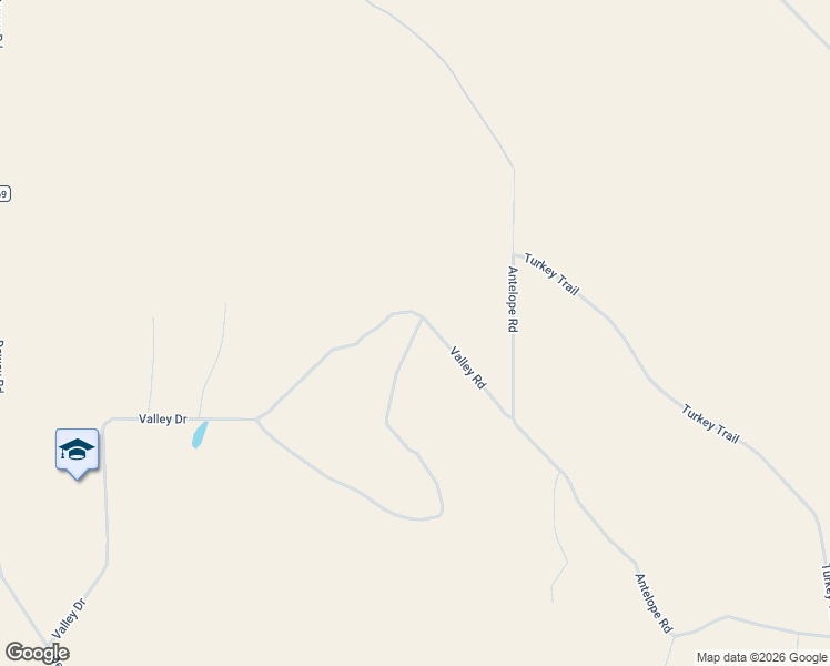 map of restaurants, bars, coffee shops, grocery stores, and more near Valley Ridge Road in Custer County