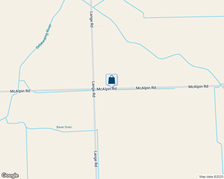 map of restaurants, bars, coffee shops, grocery stores, and more near 10935 McAlpin Road in Sebewaing