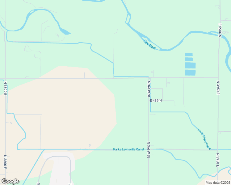 map of restaurants, bars, coffee shops, grocery stores, and more near 3879 East 500 Road North in Rigby