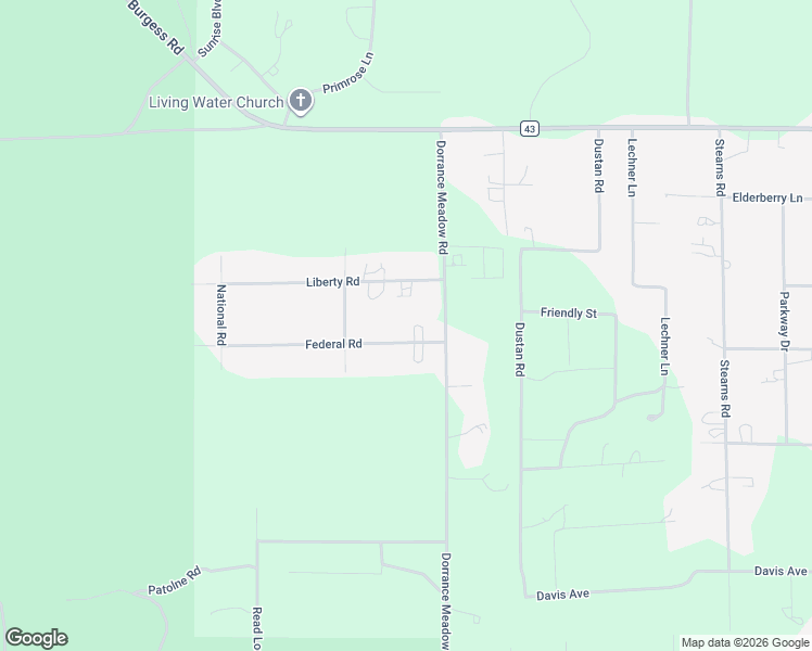 map of restaurants, bars, coffee shops, grocery stores, and more near 15580 Federal Road in La Pine