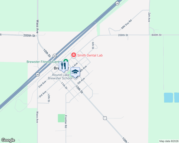 map of restaurants, bars, coffee shops, grocery stores, and more near 714 5th Avenue in Brewster