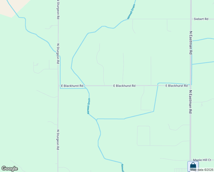 map of restaurants, bars, coffee shops, grocery stores, and more near 2696 East Blackhurst Road in Midland