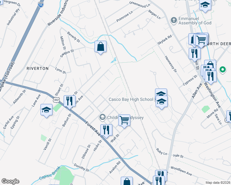 map of restaurants, bars, coffee shops, grocery stores, and more near 54 9th Street in Portland