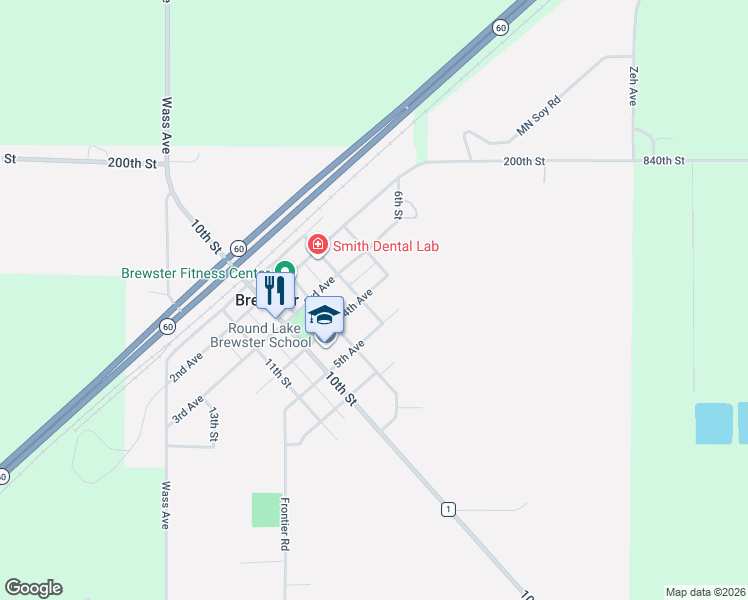 map of restaurants, bars, coffee shops, grocery stores, and more near 803 4th Avenue in Brewster