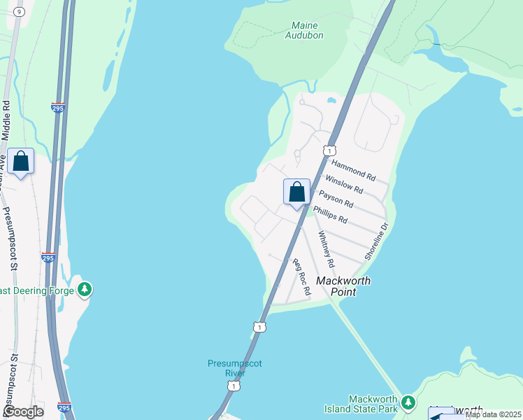 map of restaurants, bars, coffee shops, grocery stores, and more near 27 Greenway Drive in Falmouth