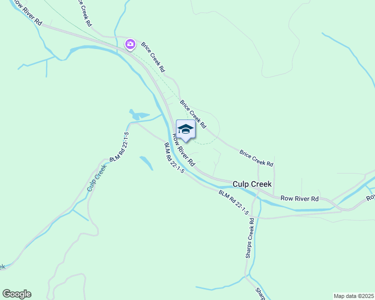 map of restaurants, bars, coffee shops, grocery stores, and more near 37895 Row River Road in Culp Creek