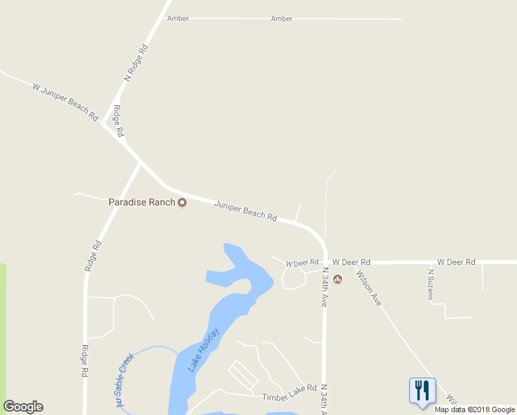 map of restaurants, bars, coffee shops, grocery stores, and more near 7964 West Juniper Beach Road in Mears