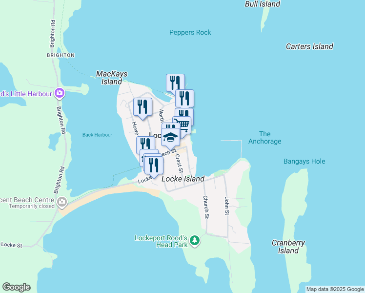 map of restaurants, bars, coffee shops, grocery stores, and more near 4 Beech Street in Lockeport