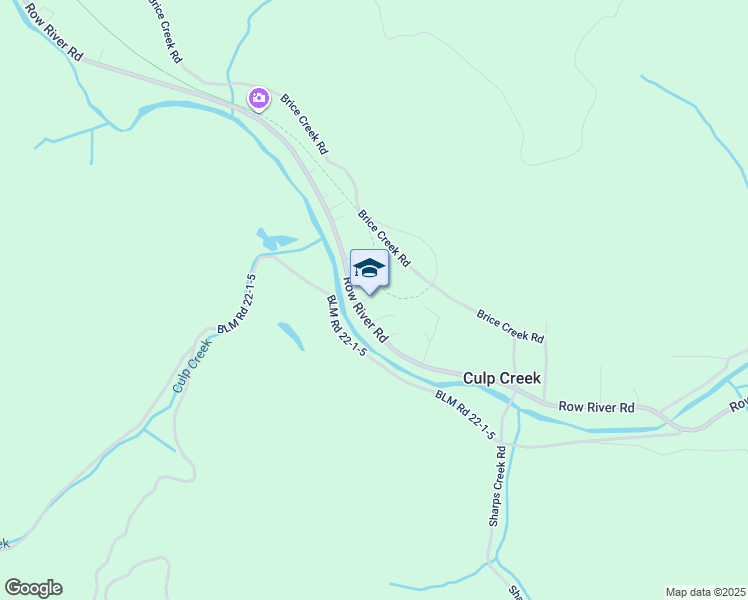 map of restaurants, bars, coffee shops, grocery stores, and more near 37895 Row River Road in Dorena