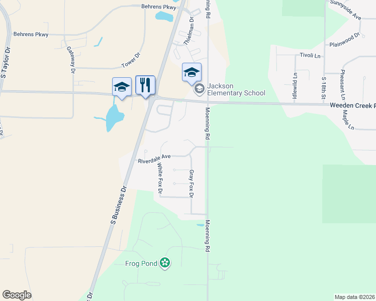 map of restaurants, bars, coffee shops, grocery stores, and more near 2557 Fox Ridge Court in Sheboygan