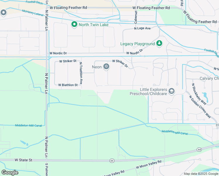 map of restaurants, bars, coffee shops, grocery stores, and more near 1158 Longhorn Street in Eagle
