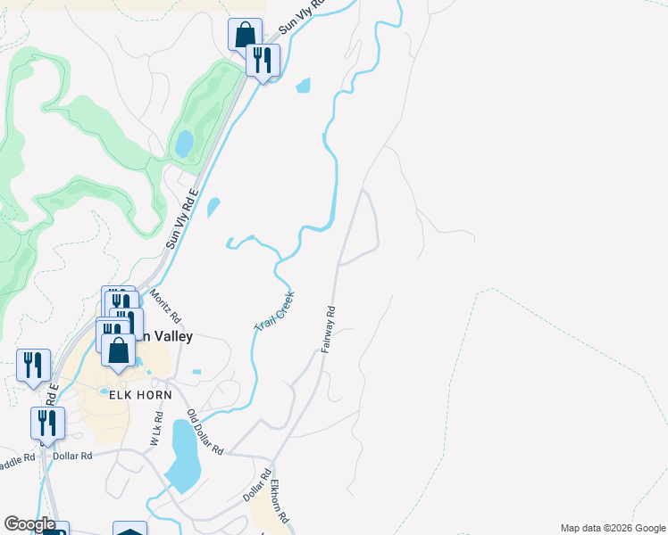 map of restaurants, bars, coffee shops, grocery stores, and more near 307 Fairway Road in Hailey