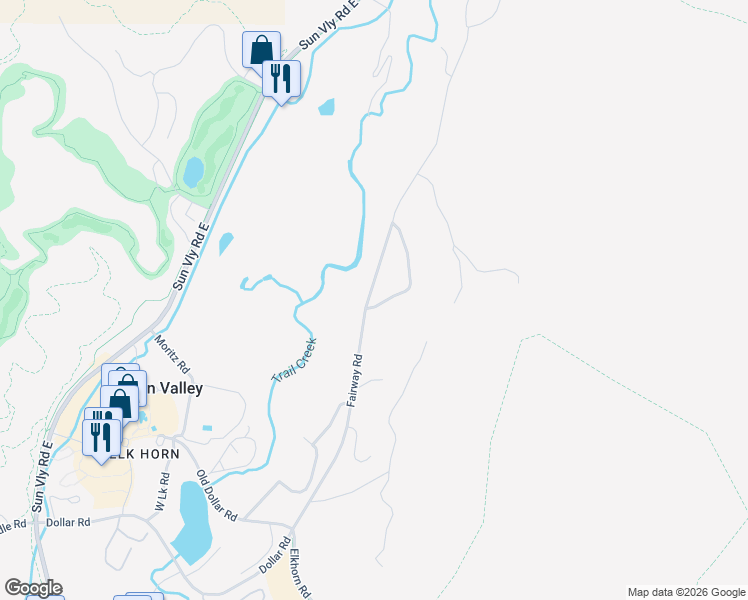map of restaurants, bars, coffee shops, grocery stores, and more near 307 Fairway Road in Hailey