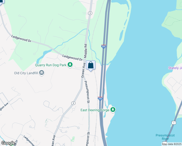map of restaurants, bars, coffee shops, grocery stores, and more near 1021 Ocean Avenue in Portland