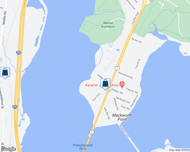 map of restaurants, bars, coffee shops, grocery stores, and more near 28 Kelley Road in Falmouth