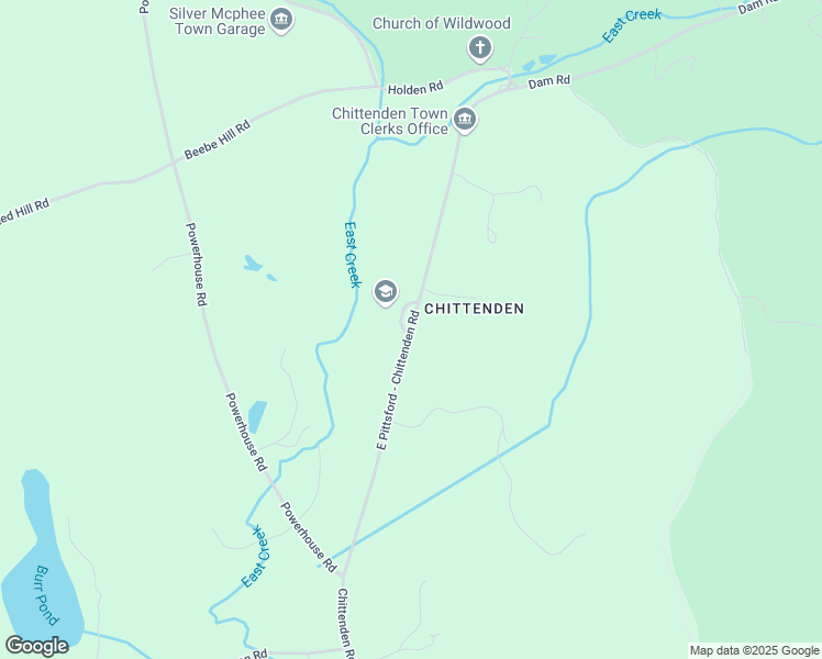 map of restaurants, bars, coffee shops, grocery stores, and more near East Pittsford - Chittenden Road in Chittenden