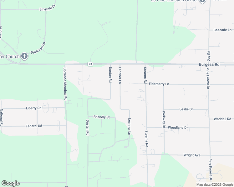 map of restaurants, bars, coffee shops, grocery stores, and more near 52315 Lechner Lane in La Pine