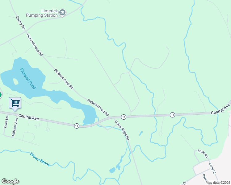 map of restaurants, bars, coffee shops, grocery stores, and more near 11 Pleasant Hill Road in Limerick