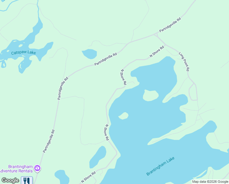 map of restaurants, bars, coffee shops, grocery stores, and more near 5672 North Shore Road in Greig