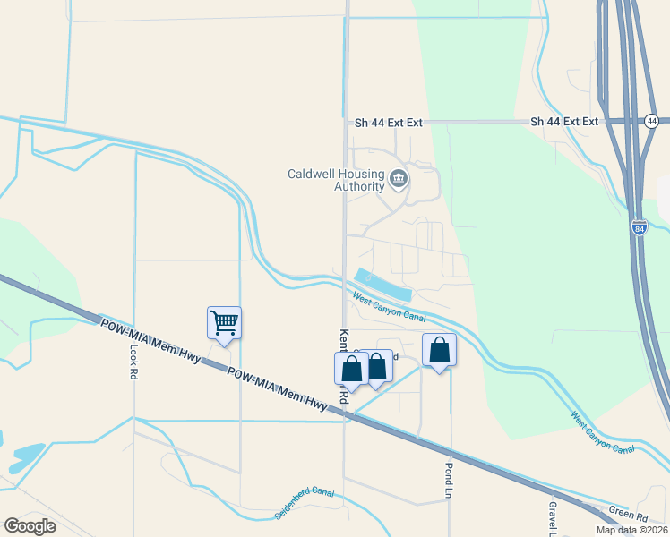 map of restaurants, bars, coffee shops, grocery stores, and more near 22659 Farmway Road in Caldwell