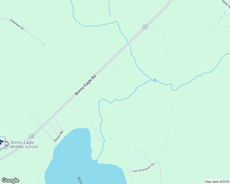 map of restaurants, bars, coffee shops, grocery stores, and more near 580 Bonny Eagle Road in Standish