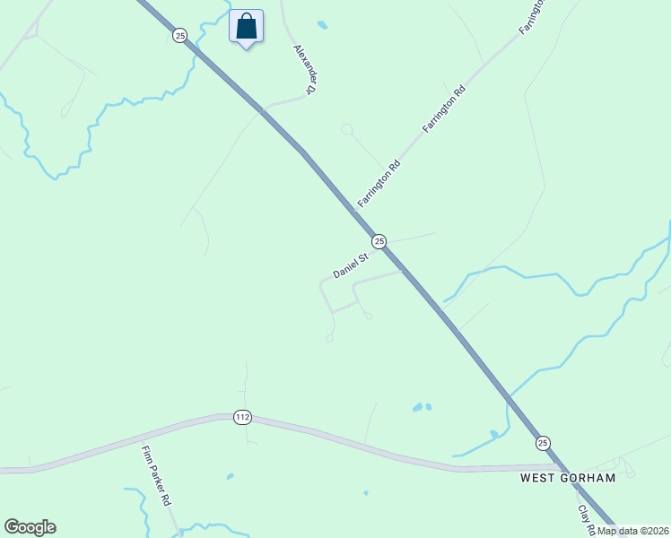 map of restaurants, bars, coffee shops, grocery stores, and more near 13 Daniel Street in Gorham